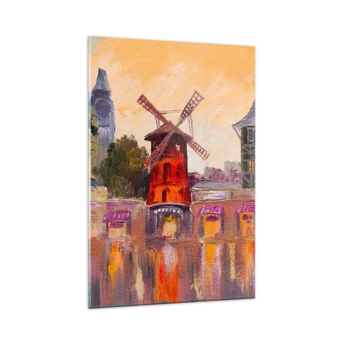 Glass picture - Icons of Paris - Moulin Rouge - 80x120 cm