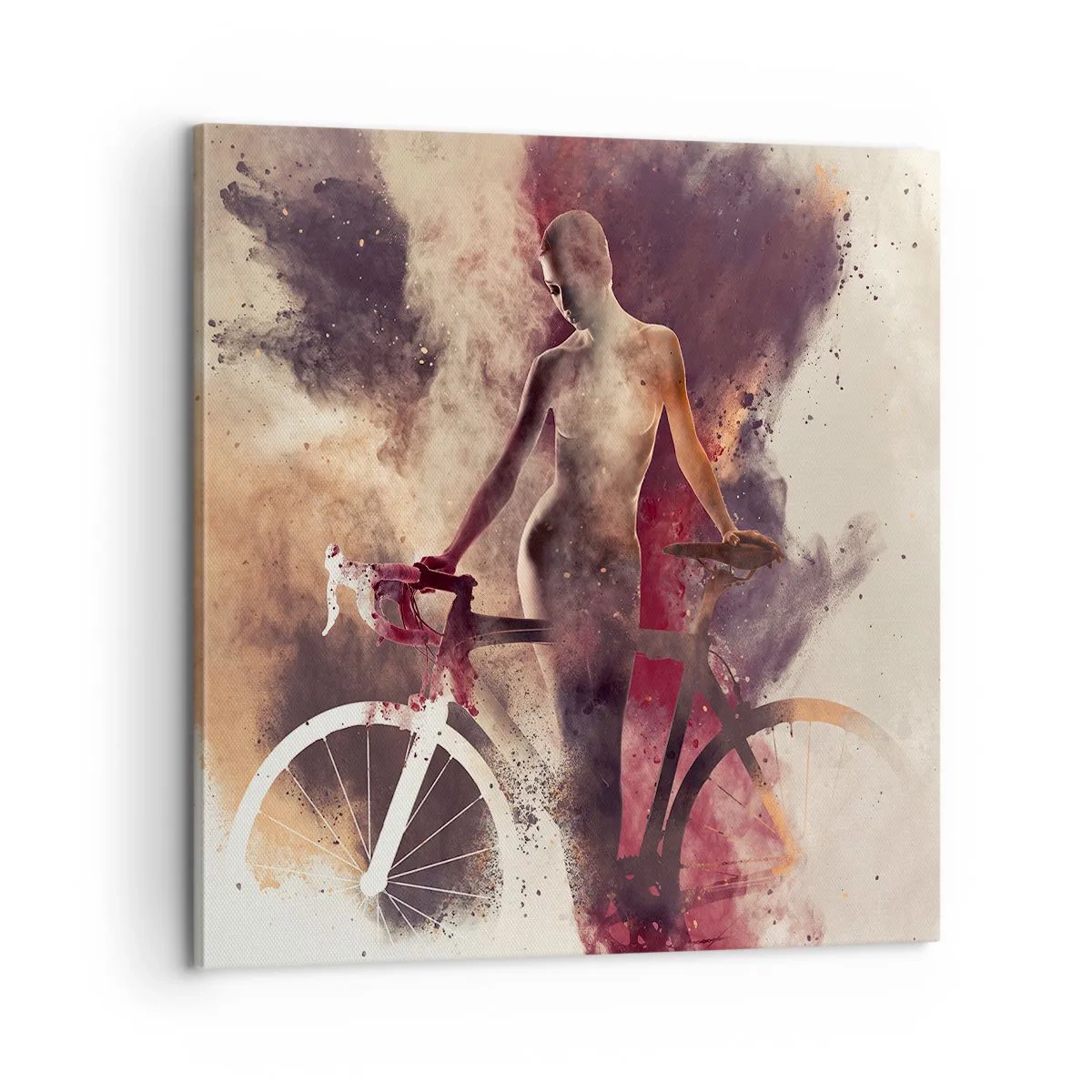 Canvas picture - Marble Sculpted Biker's Soul - 60x60 cm