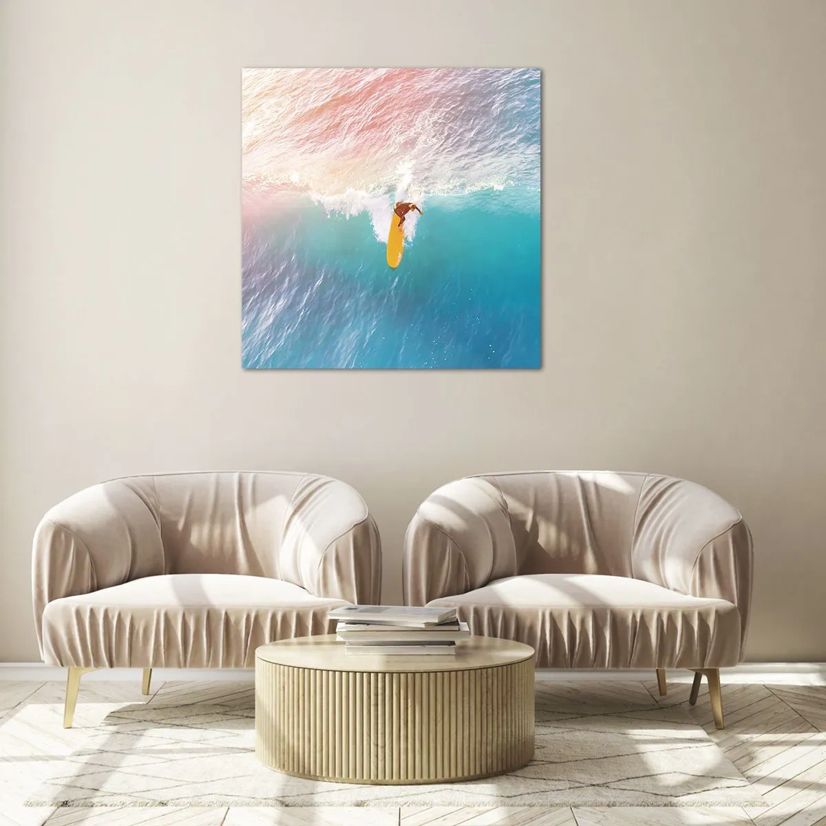 Glass picture - Ocean Rider - 70x70 cm