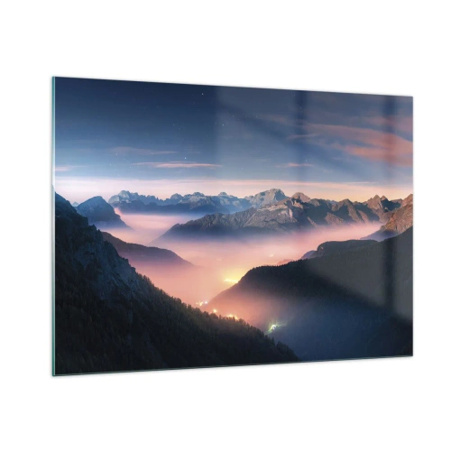Glass picture - Light in the Valleys - 100x70 cm