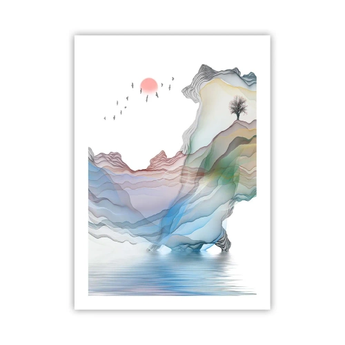 Poster - Towards Crystal Mountains - 50x70 cm