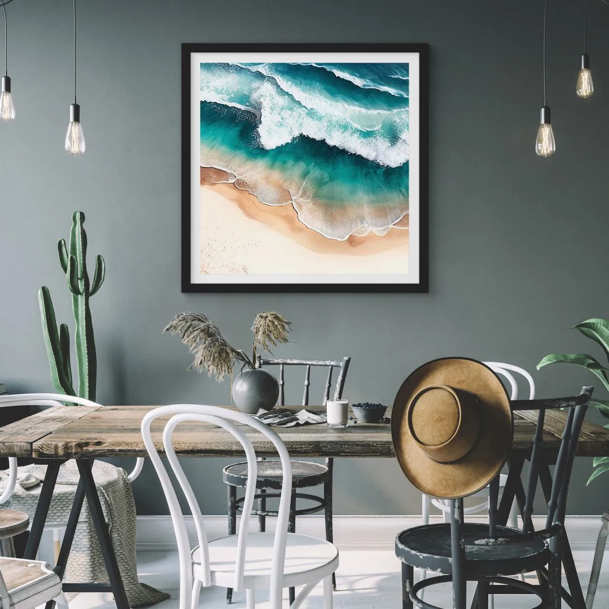 Poster in black frame - Eternal Encounter - 40x40 cm