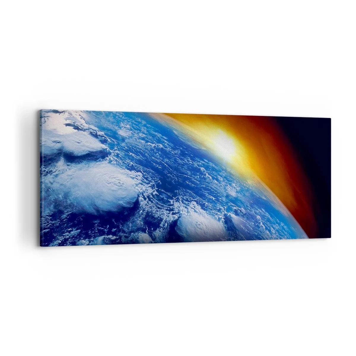Canvas picture - Sunrise by the Blue Planet - 100x40 cm