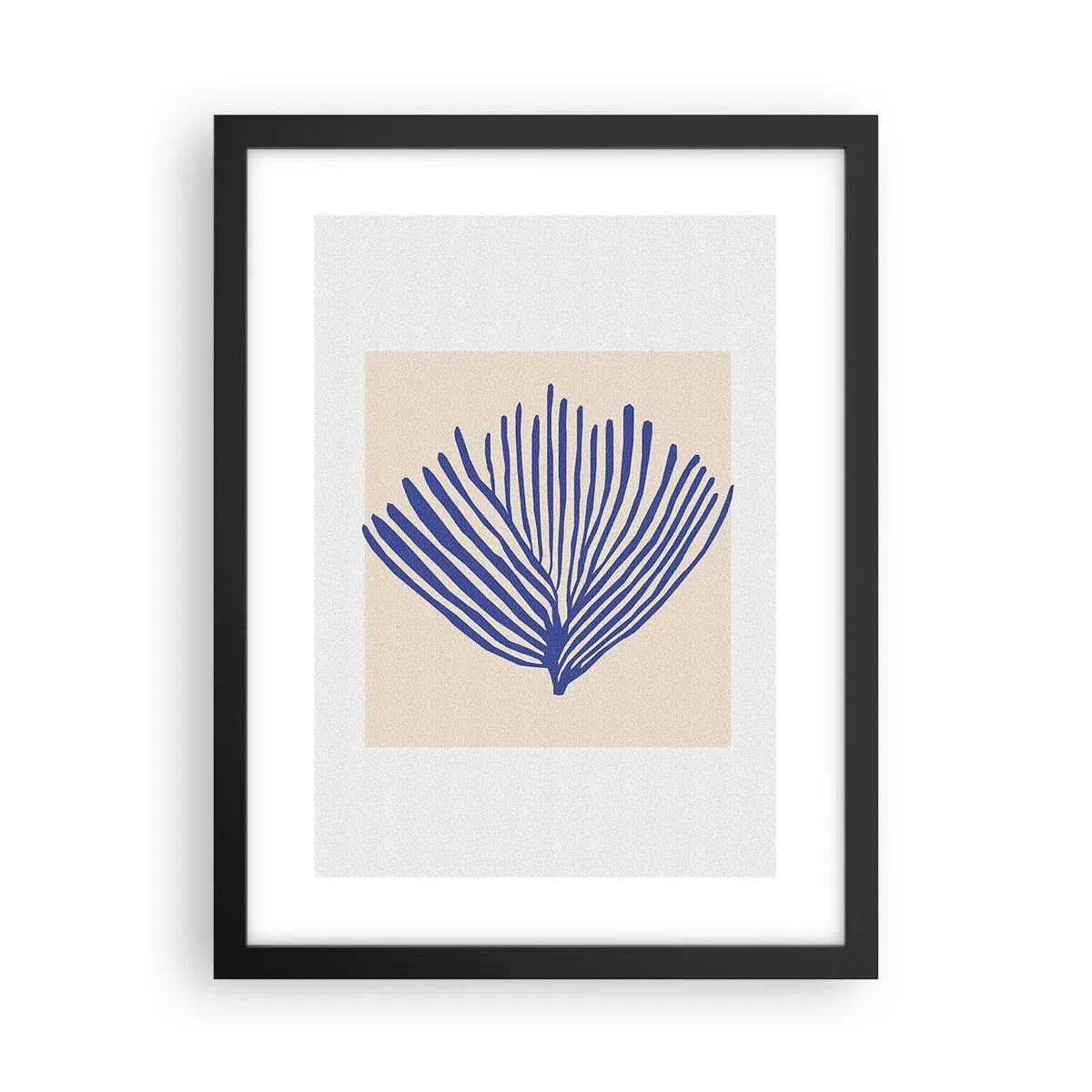 Poster in black frame - Blue Fan - 30x40 cm