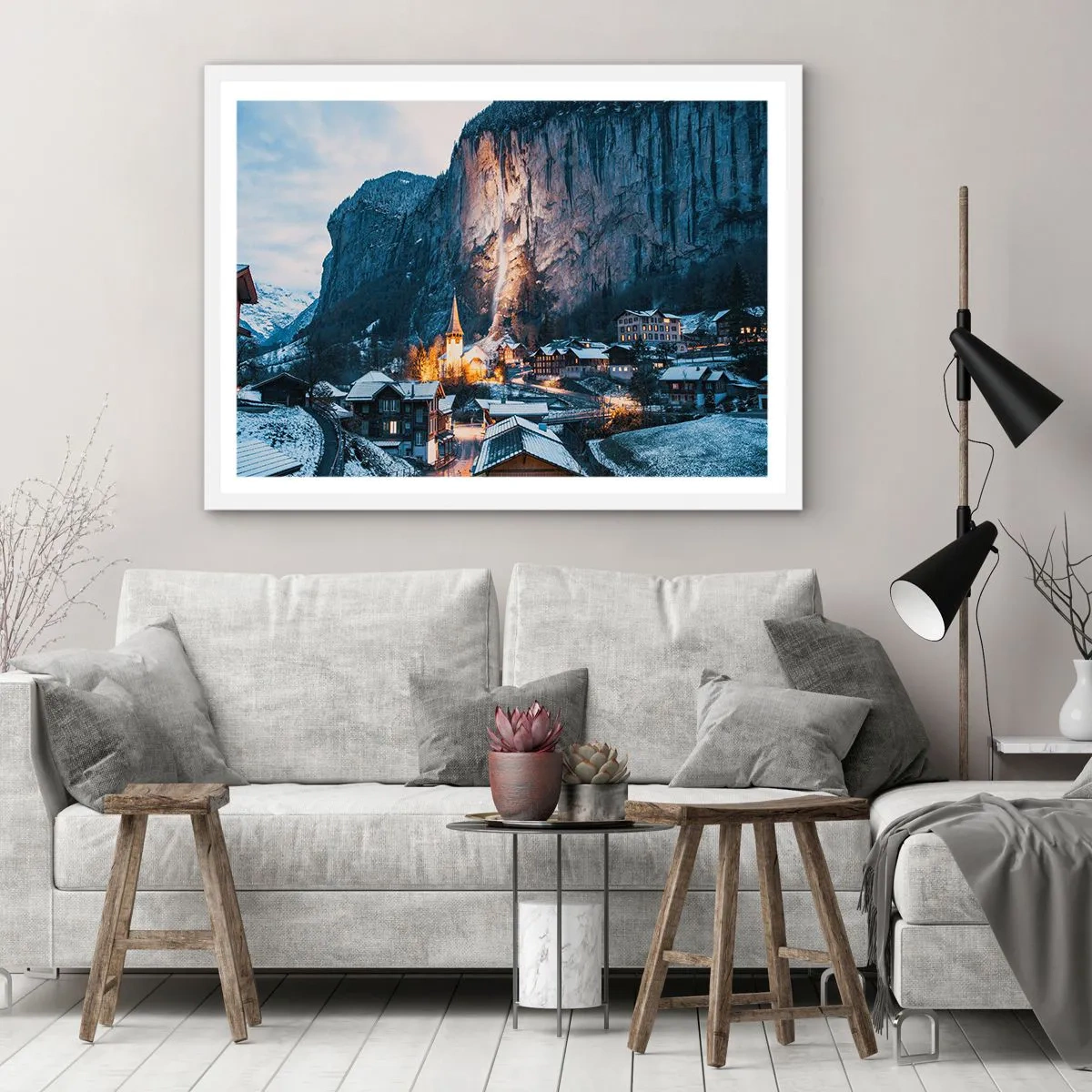 Poster in white frmae - Sparkling Winter Spirit - 100x70 cm