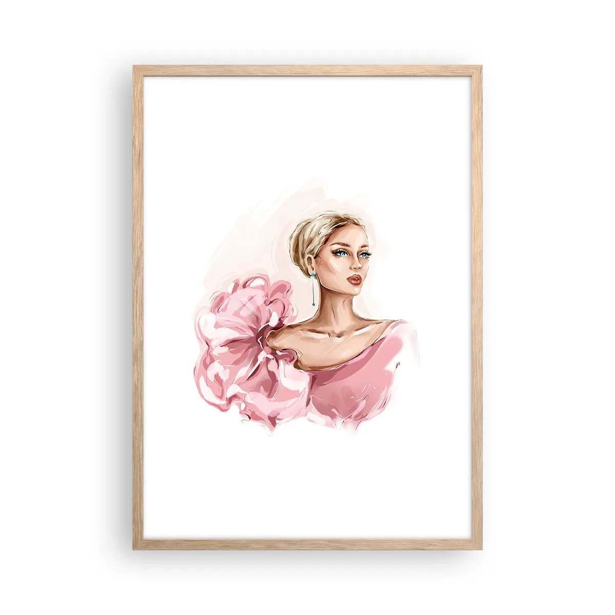 Poster in light oak frame - Like a Painitng - 50x70 cm