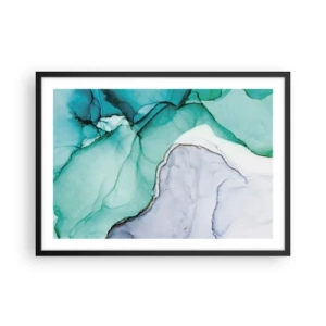Poster in black frame - Study in Turquoise - 70x50 cm