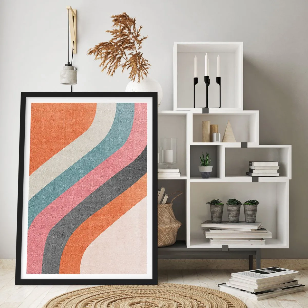 Poster in black frame - Diagonal Composition - Movement - 30x40 cm