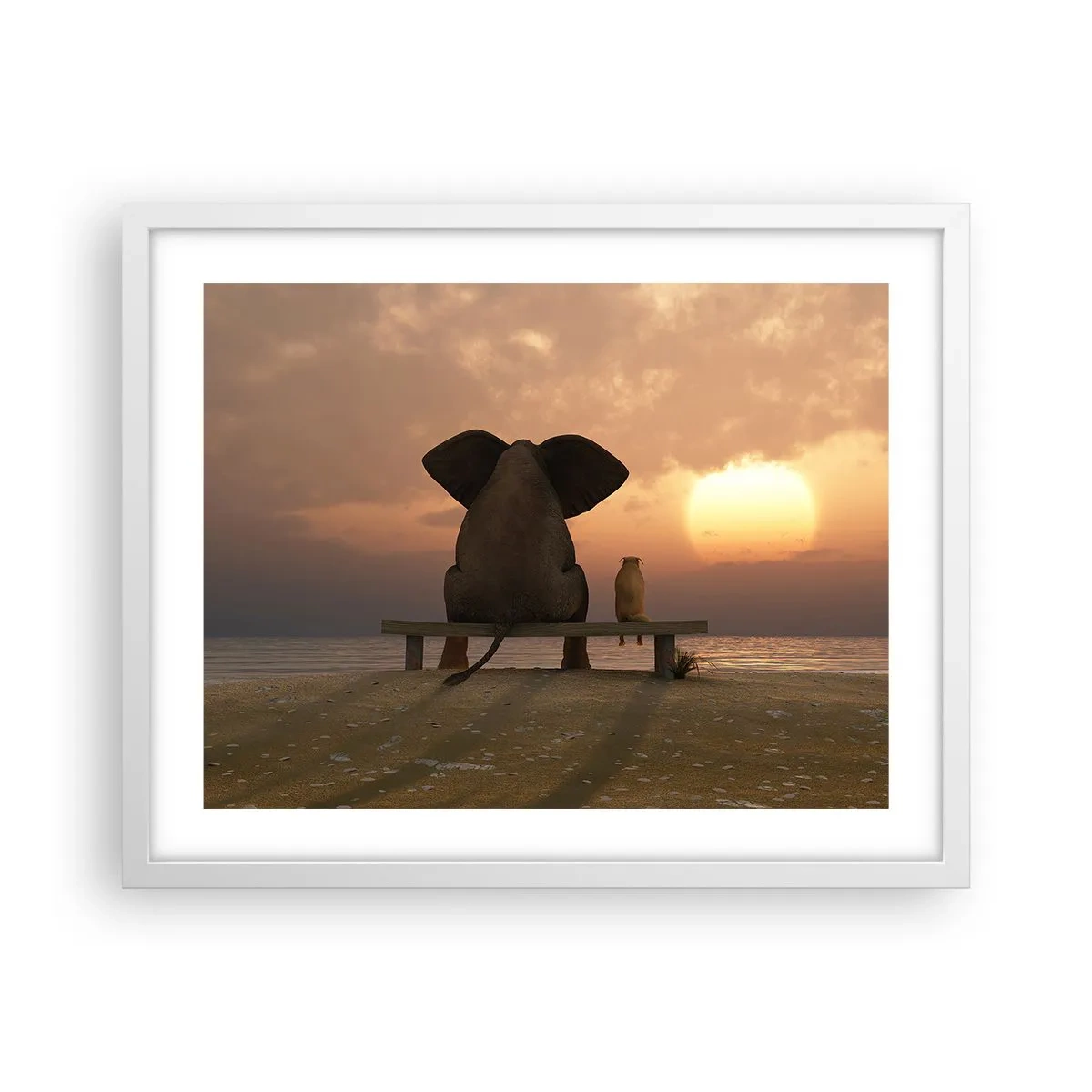 Poster in white frmae - It Feels Good to Be Quiet Together - 50x40 cm