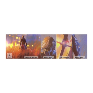 Photo Wallpaper Sample Premium Canvas - Knight-errant - Abstraction, Fantasy, Warrior - 100x30 cm