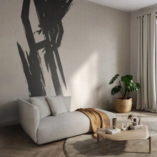 Custom Self-Adhesive Wallpaper Deluxe Sticker - Uncontrollable Rush - Minimalism, Empty, Piece