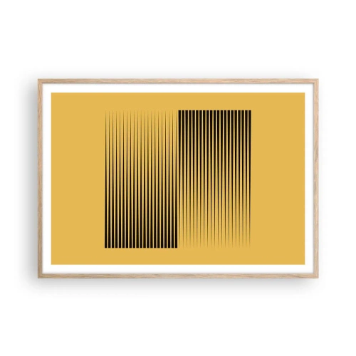 Poster in light oak frame - Square Opposites - 100x70 cm