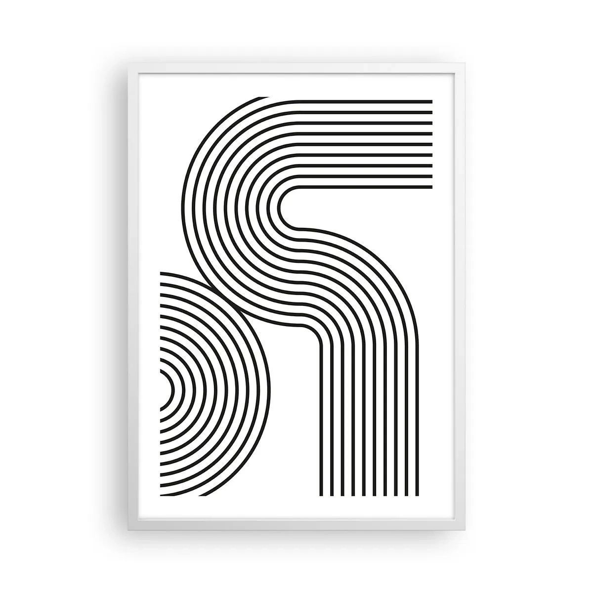 Poster in white frmae - On the Curve - 50x70 cm