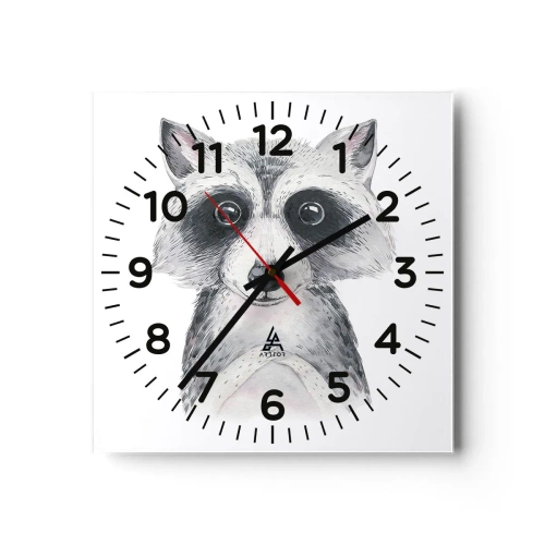 Wall clock - Clock on glass - Emotional Moment - 30x30 cm