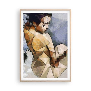Poster in light oak frame - In the Spirit of Cubism - 70x100 cm