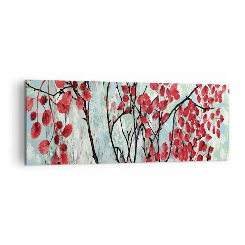 Canvas picture - Tree in Scarlet - 140x50 cm