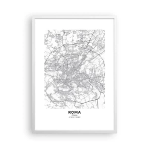 Poster in white frmae - Roman Circle - 50x70 cm