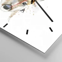 Clock face with lines