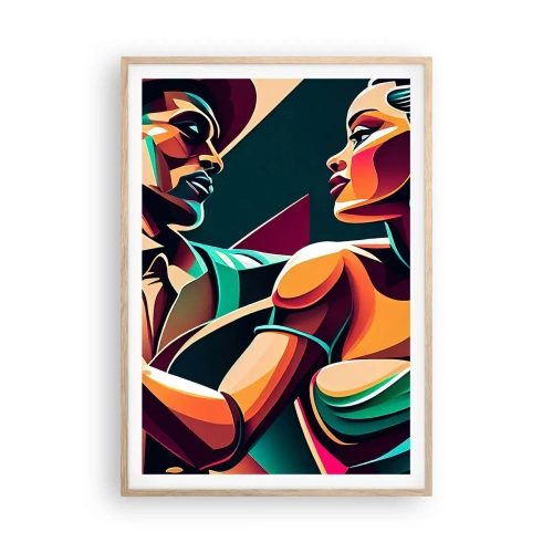 Poster in light oak frame - In a Heartbeat - 70x100 cm