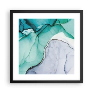 Poster in black frame - Study in Turquoise - 40x40 cm