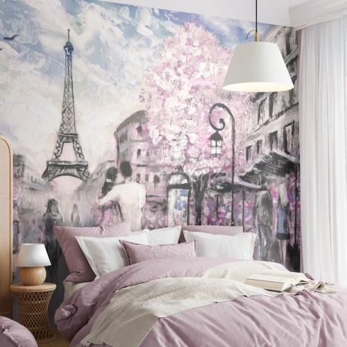 Self-Adhesive Photo Wallpaper Deluxe Sticker - If You Were To Fall In Love - City, Eiffel Tower, Paris - 200x140 cm