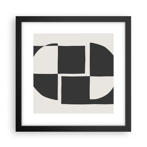 Poster in black frame - Antithesis-Synthesis - 30x30 cm