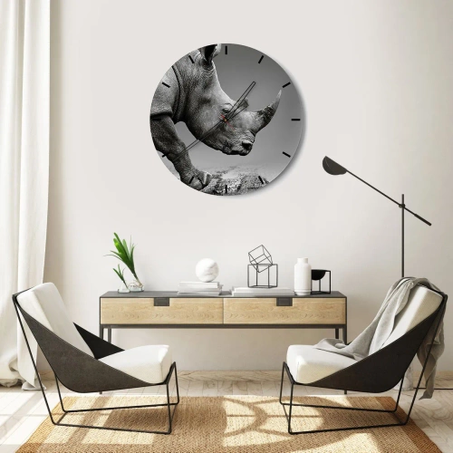 Wall clock - Clock on glass - Uncontrolled Power - 30x30 cm