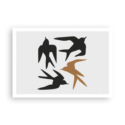 Poster - Swallows at Play - 100x70 cm