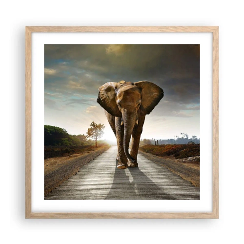 Poster in light oak frame - Not in a China Shop - 50x50 cm