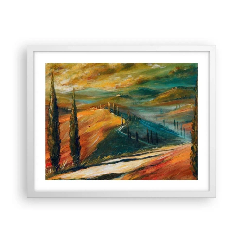 Poster in white frmae - Tuscan Landscape - 50x40 cm