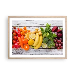 Poster in light oak frame - Is that Not Enough? - 70x50 cm