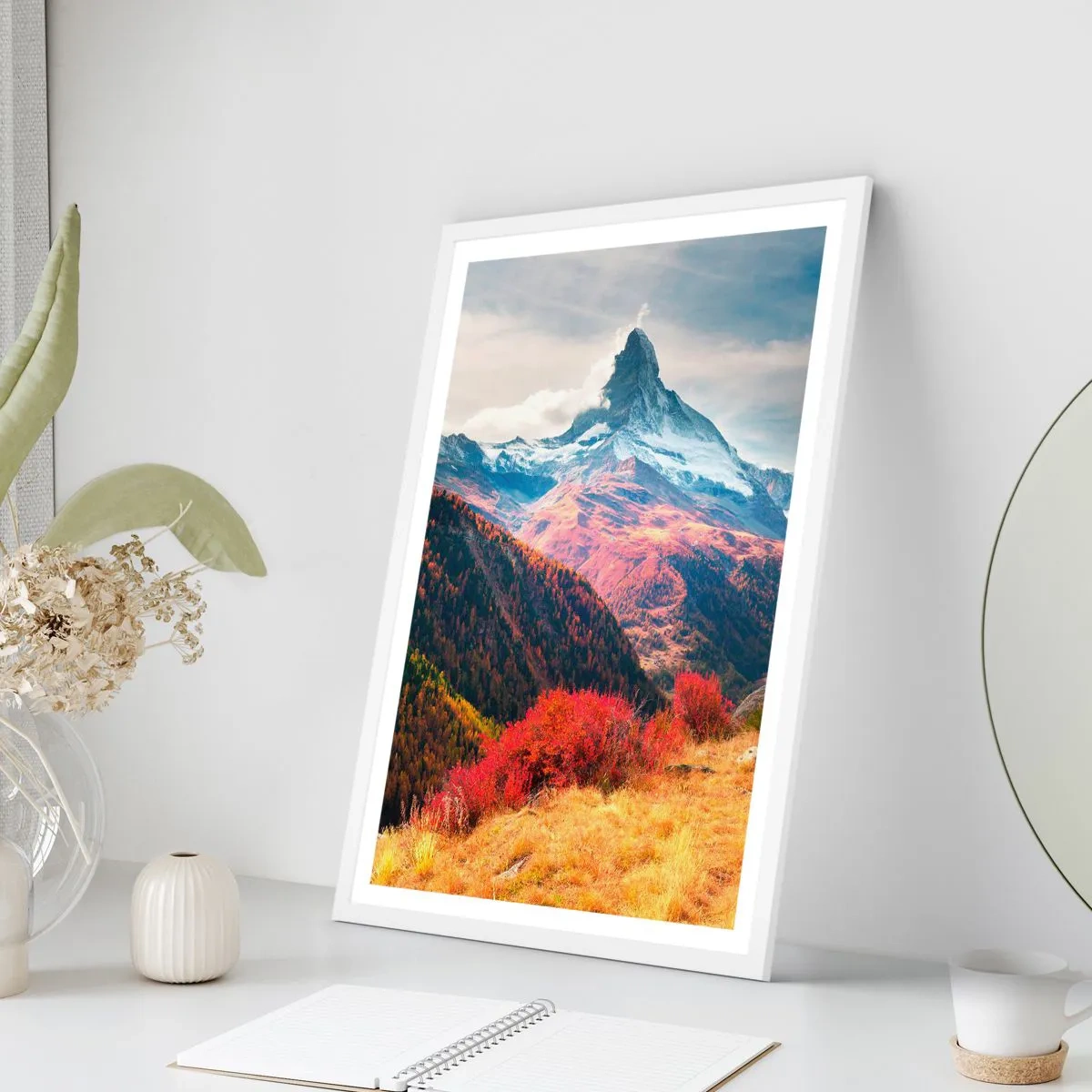 Poster in white frmae - Alpine Autumn - 30x40 cm