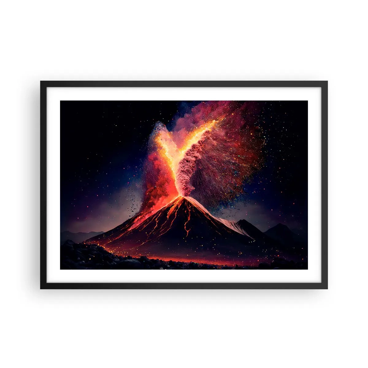 Poster in black frame - Beauty and Threat - 70x50 cm