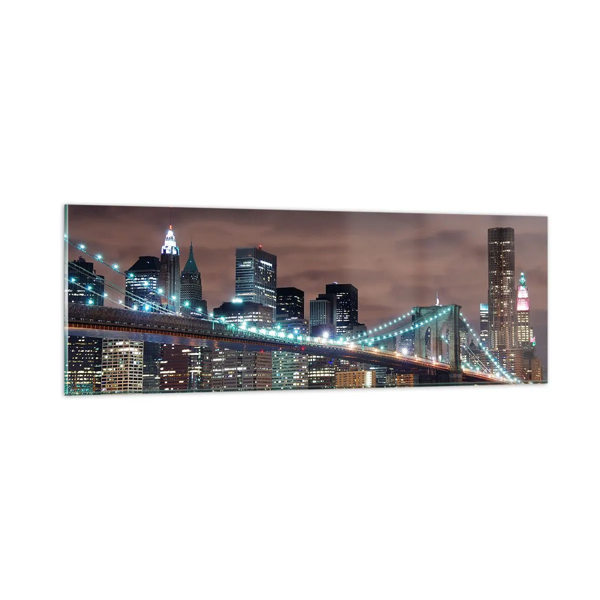 Glass picture - Big City Lights - 90x30 cm