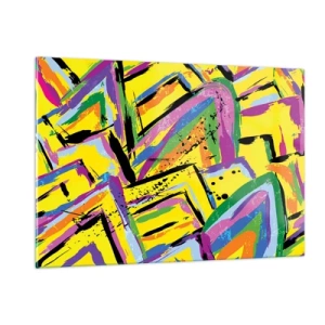Glass picture - Screaming from Joy - 120x80 cm