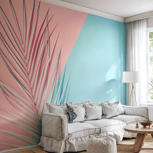 Photo Wallpaper Premium Sand - Tropical impression - Palm Leaf, Abstraction, Graphics - 400x280 cm