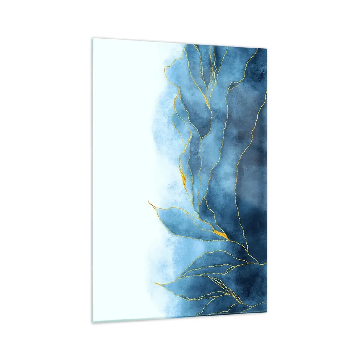 Glass picture - Blue In Gold - 70x100 cm