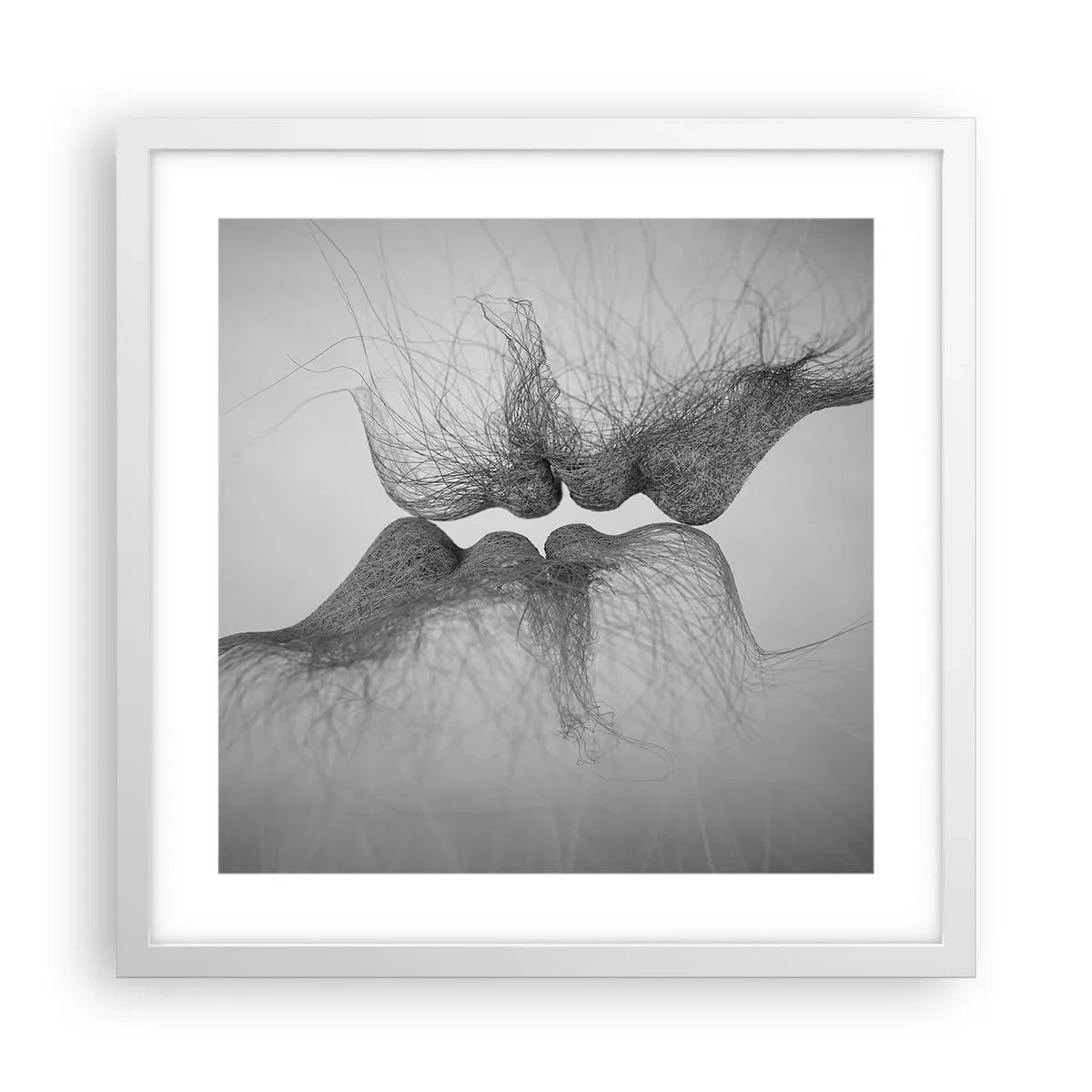 Poster in white frmae - Kiss of the Wind - 40x40 cm