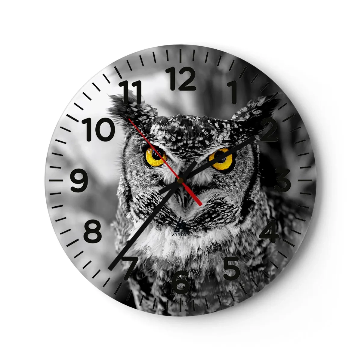 Wall clock - Clock on glass - Nothing Can Hide - 30x30 cm