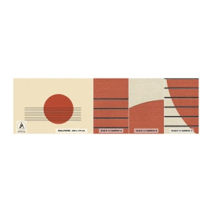 Photo Wallpaper Sample Premium Canvas - Around and Beoynd - Abstraction, Piece, Graphics - 100x30 cm