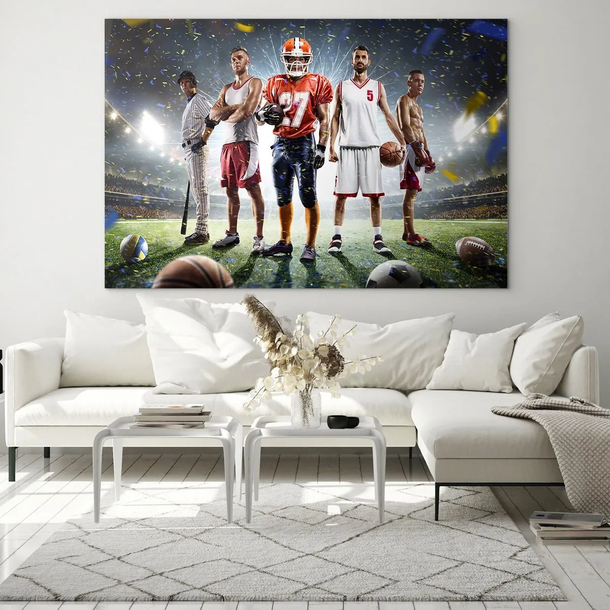 Glass picture - Gladiators of the Pitch - 120x80 cm