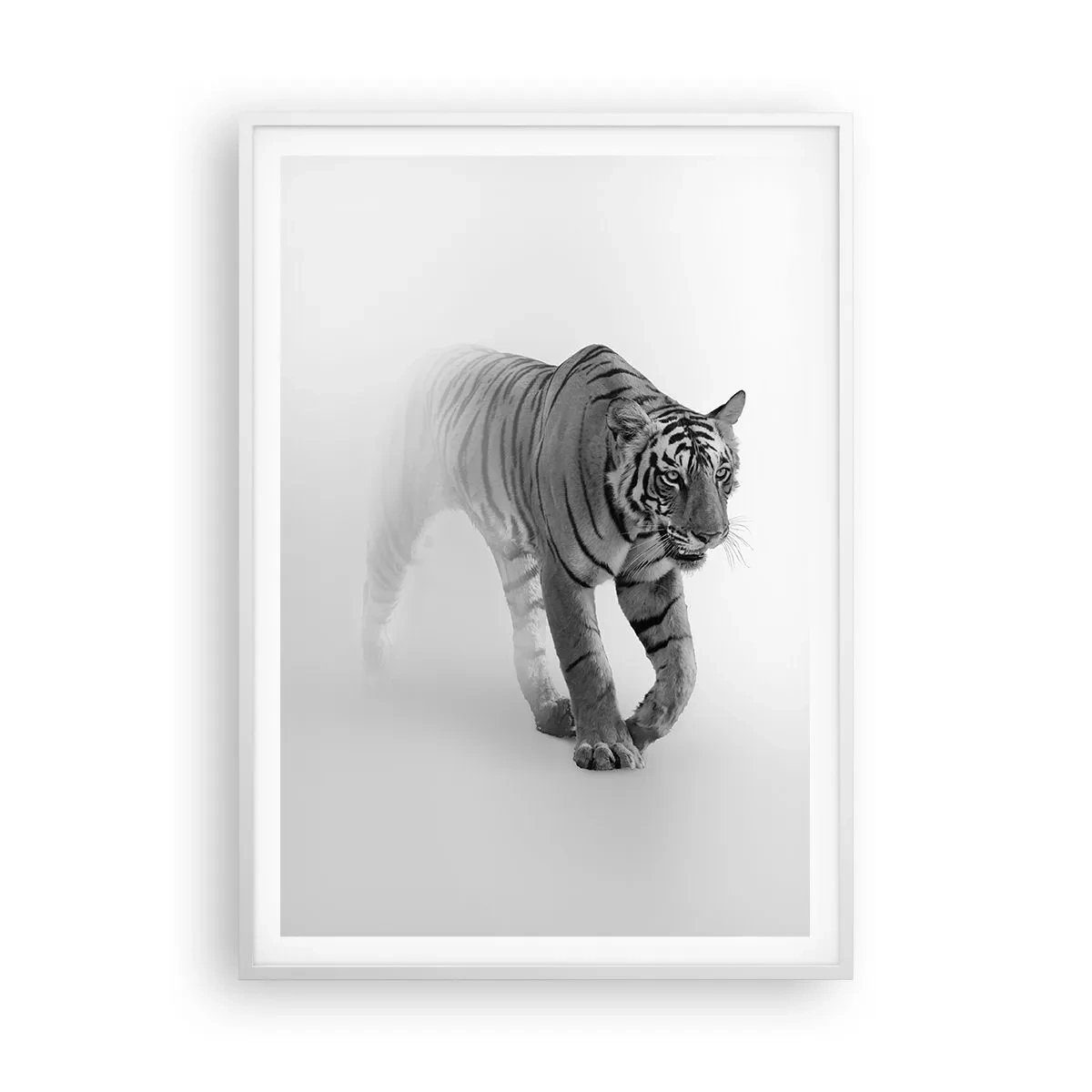 Poster in white frmae - Crouching in Fog - 70x100 cm