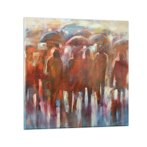 Glass picture - Equal in Rain and Fog - 50x50 cm