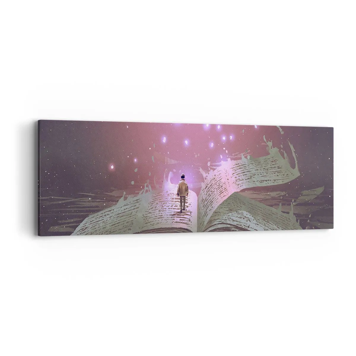 Canvas picture - Invitation to Another World -Read It! - 90x30 cm