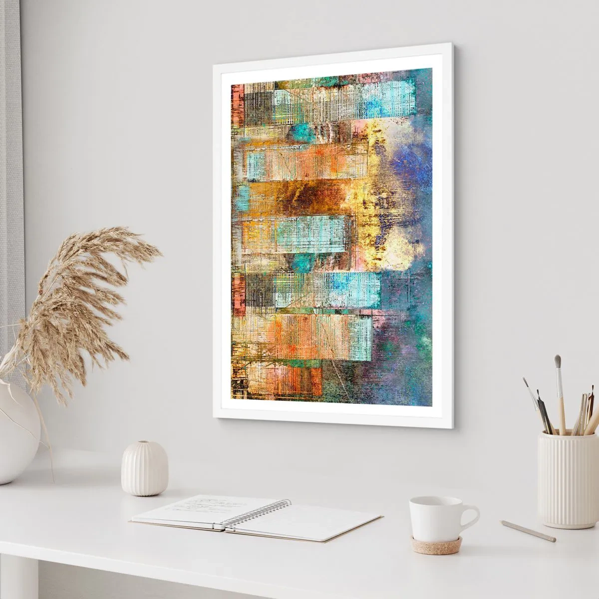 Poster in white frmae - Sunny Metropolis - 40x50 cm