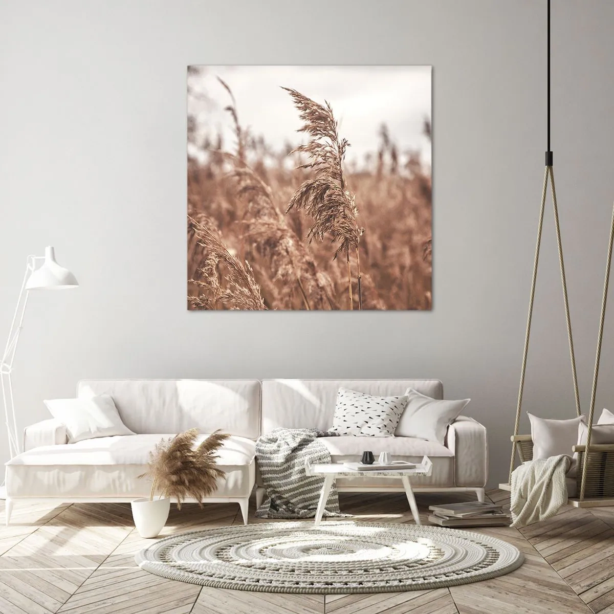 Canvas picture - Autumn Has Arrived in the Fields - 50x50 cm