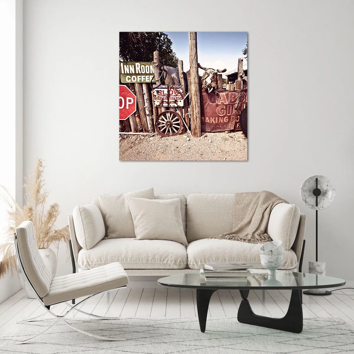 Glass picture - And the Time Stopped - 60x60 cm