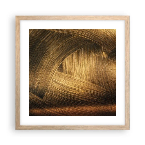 Poster in light oak frame - In a Golden Labirynth - 40x40 cm