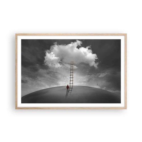 Poster in light oak frame - Everything Is Poissible - 91x61 cm