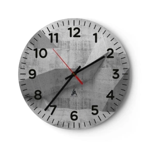 Wall clock - Clock on glass - Real Challenge - 40x40 cm